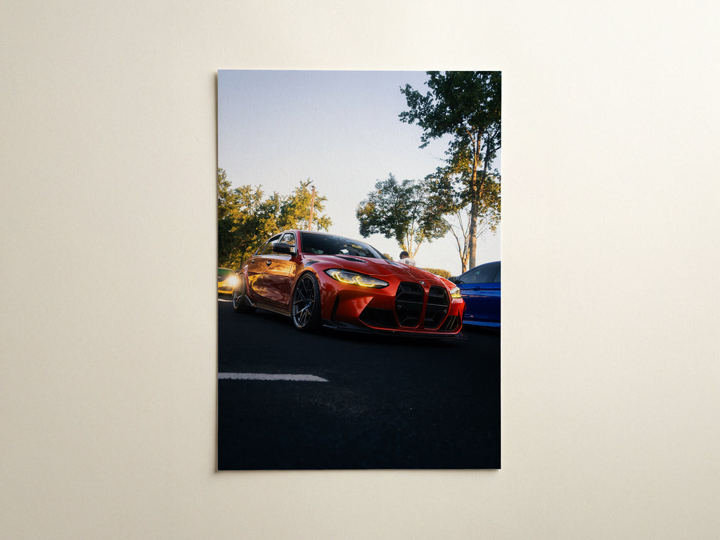 Orange BMW G80 M4 Fine Art Print 16x20