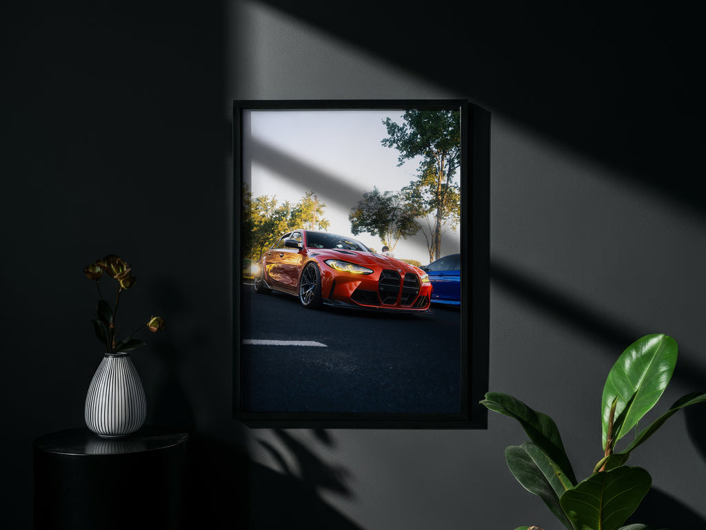 Orange BMW G80 M4 Fine Art Print 16x20